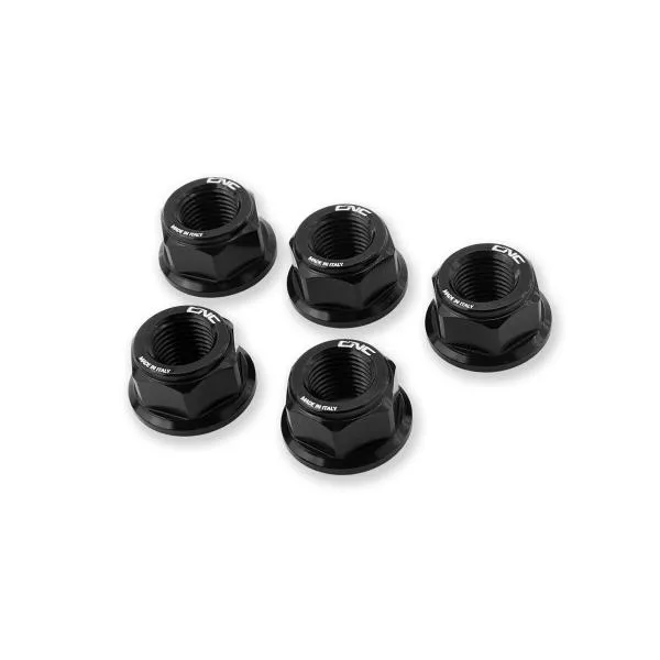 Dadi flangia portacorona neri CNC Racing Ducati Hypermotard 950 2019-2024