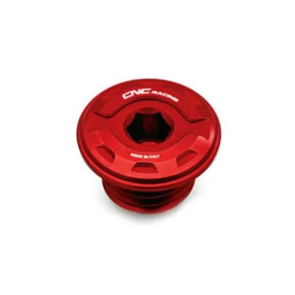 Tappo carico olio CNC Racing rosso Gear Ducati Monster 937 2021-2023