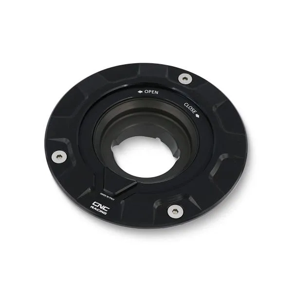 Flangia tappo serbatoio benzina CNC Racing Gear nero Ducati Streetfighter V4S 2020-2024