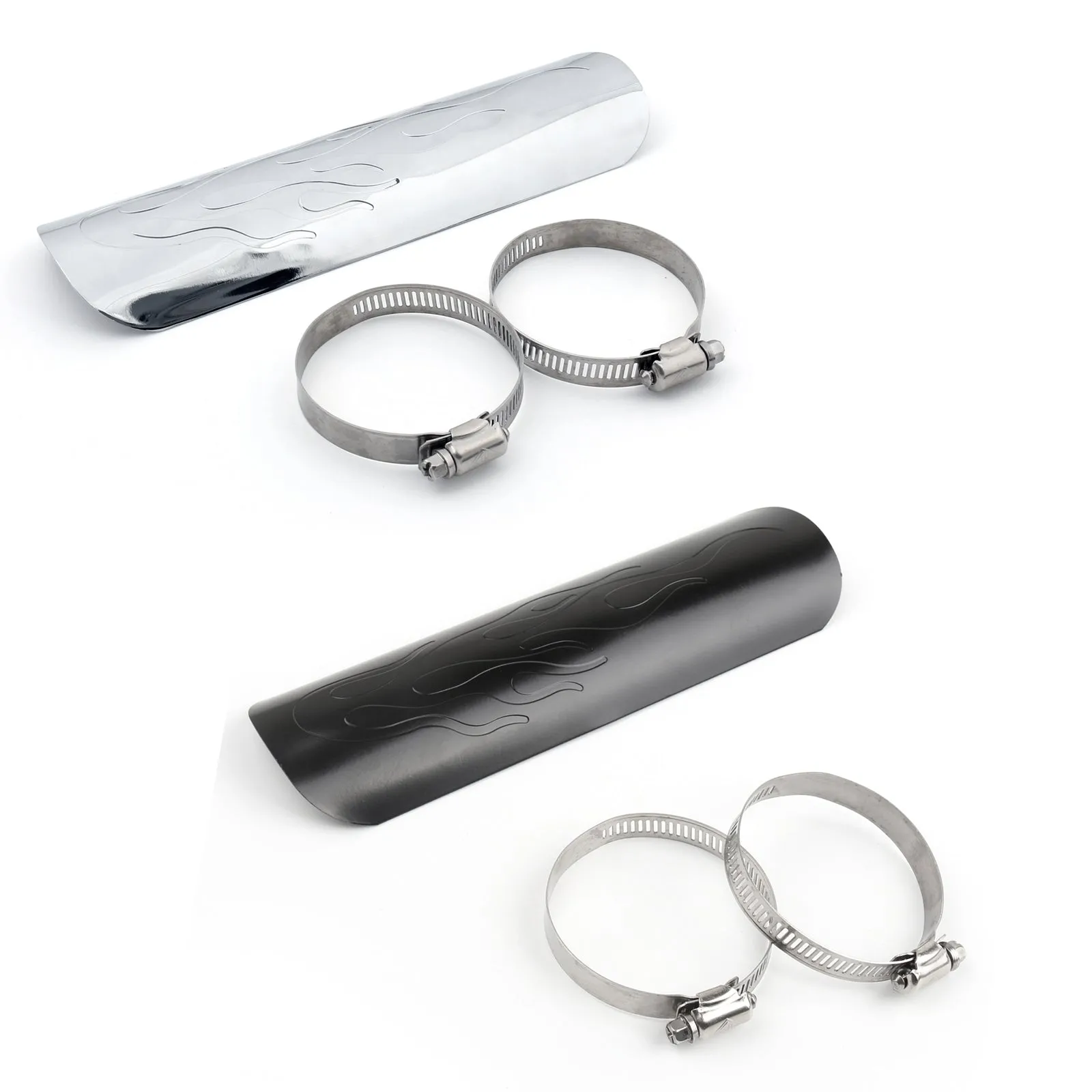 Nouveau silencieux d'échappement tuyau bouclier thermique couverture talon garde pour Harley chopper générique