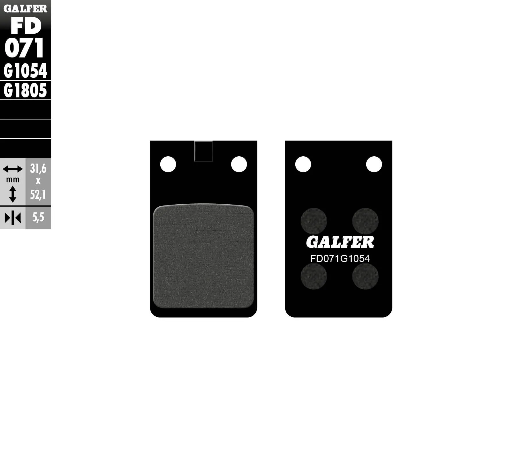 Galfer Pastiglie Freno Anteriore Aprilia Af1 50 Fd071-FD071G1054-33121