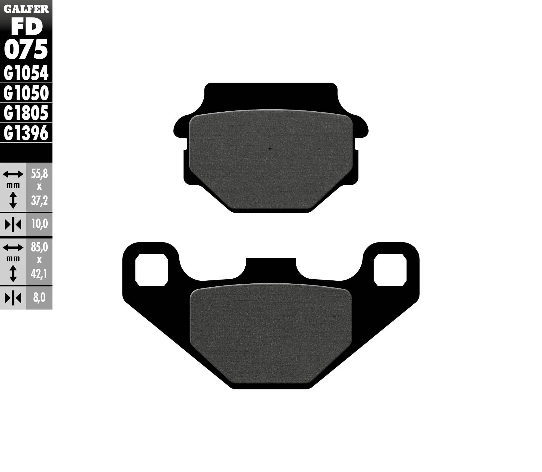 Galfer Pastiglie Freno Anteriore Italjet Millennium 150 Fd075-FD075G1054-34579