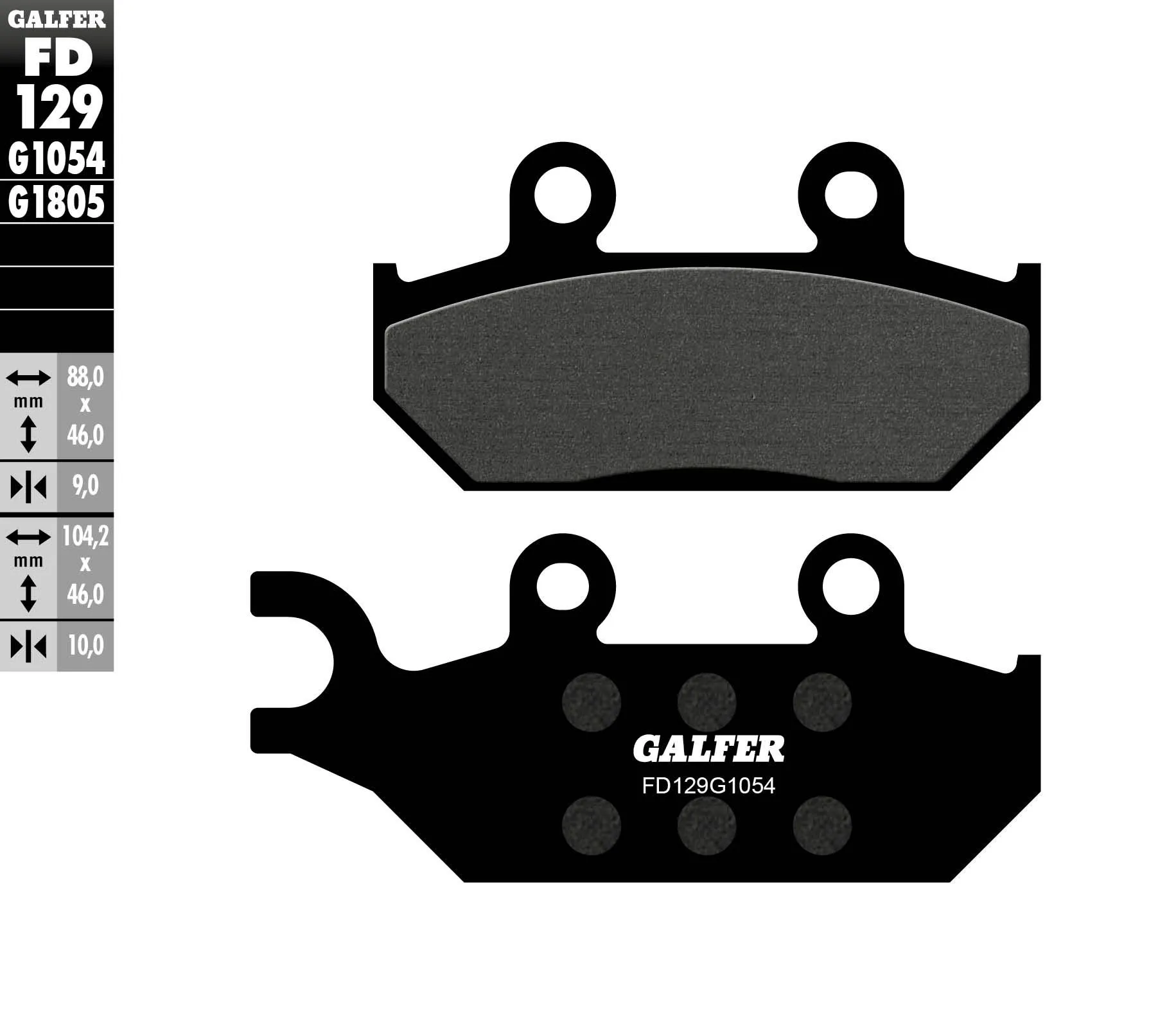 Galfer Pastiglie Freno Anteriore Cagiva Canyon Fd129-FD129G1054-33699