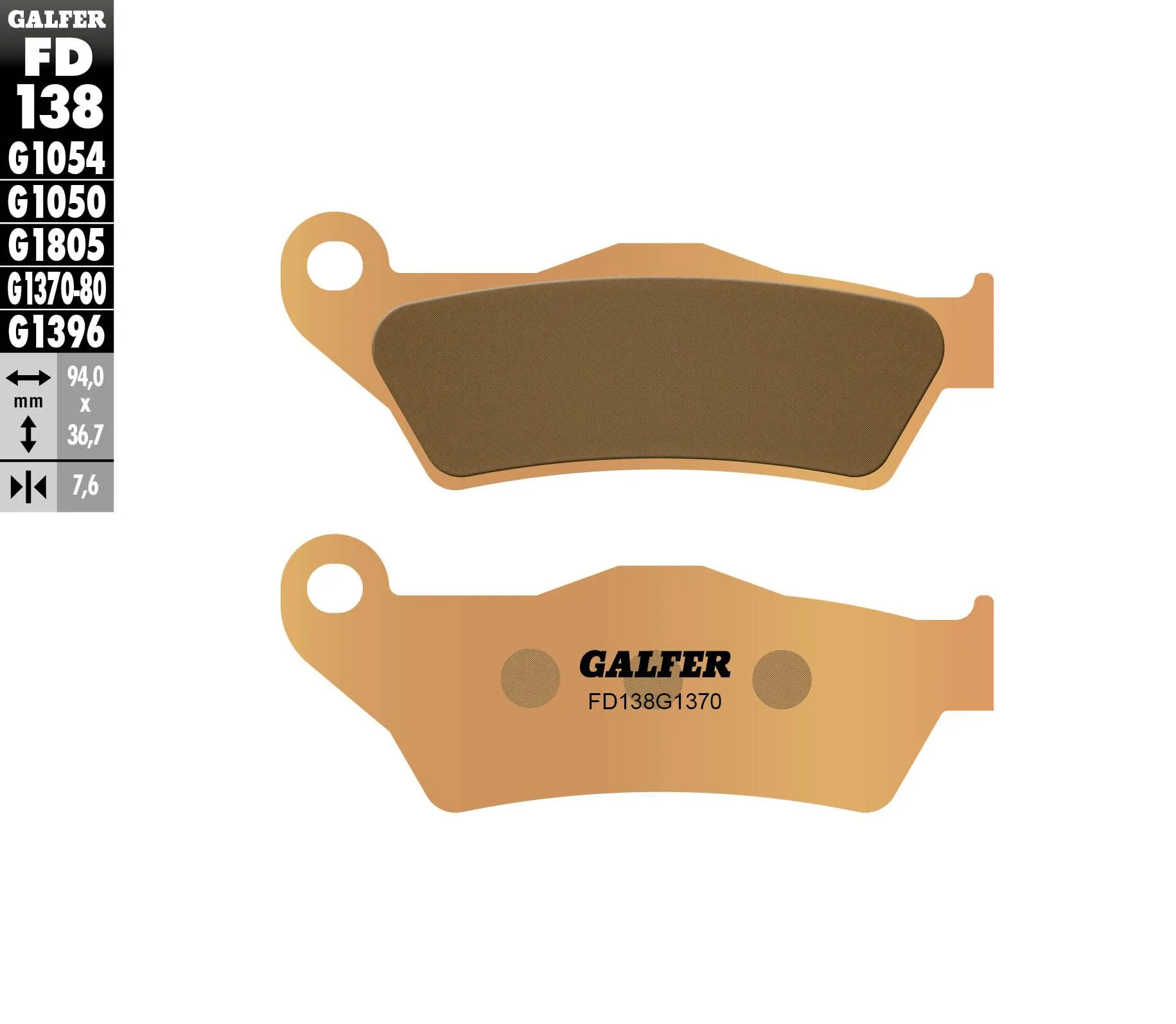 Galfer Pastiglie Freno Anteriore Ducati Monster 800 S2r 2005 Fd138-FD138G1370-32839