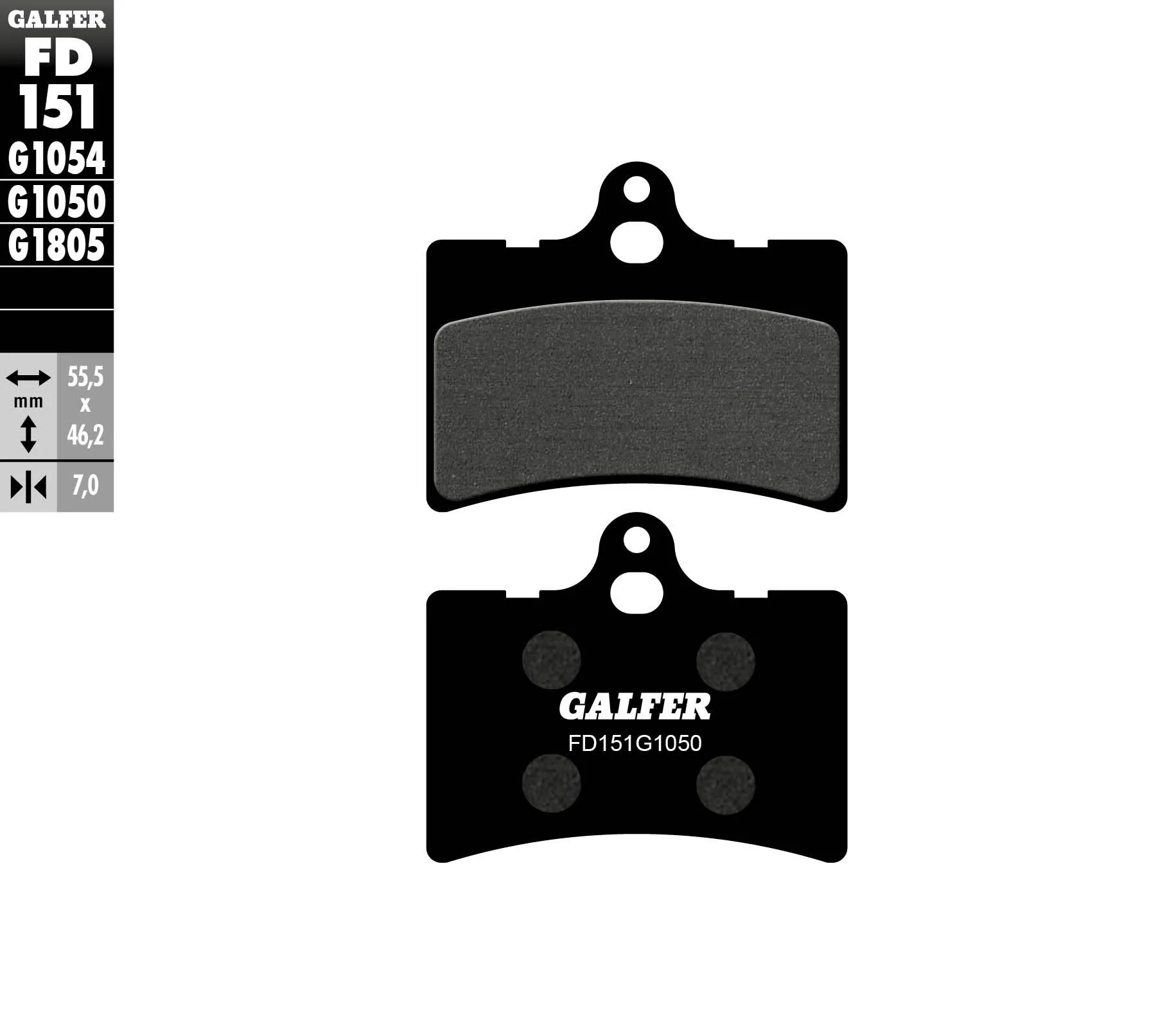 Galfer Pastiglie Freno Anteriore Cagiva Prima 50 Fd151-FD151G1050-33630