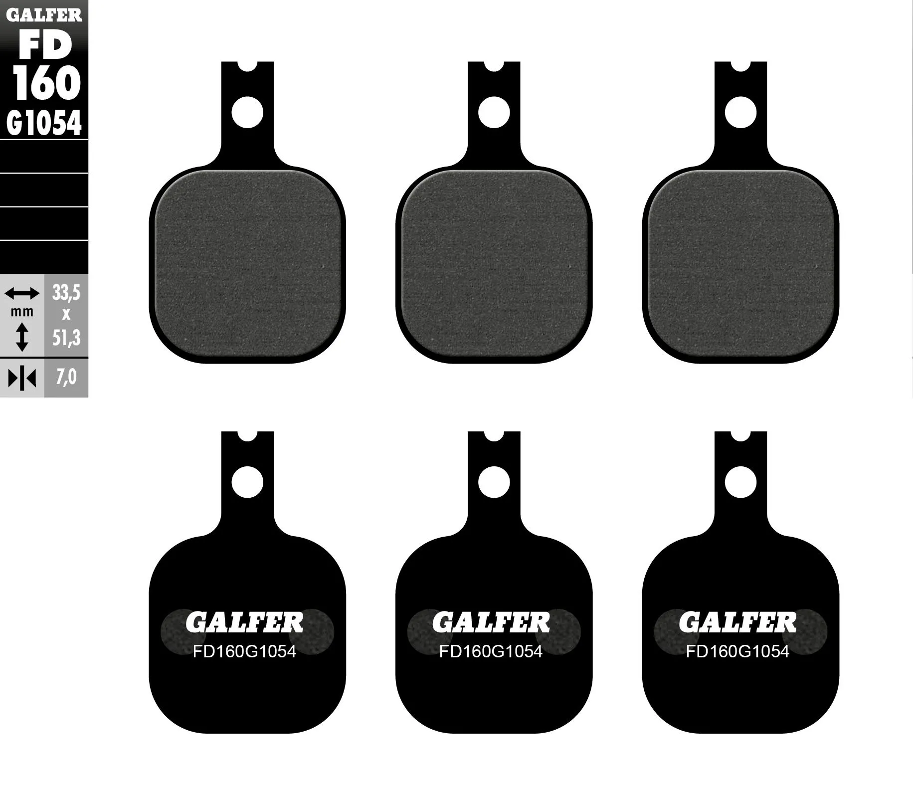 Galfer Pastiglie Freno Anteriore Isr 6 Piston Racing Caliper Fd160-FD160G1054-34556