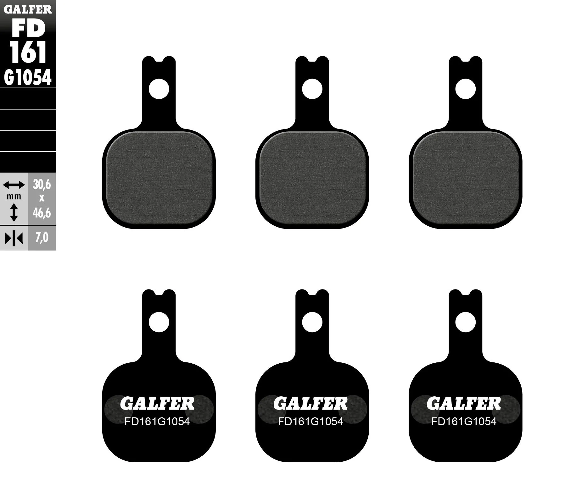 Galfer Pastiglie Freno Anteriore Isr 6 Piston Racing Caliper Fd161-FD161G1054-34557