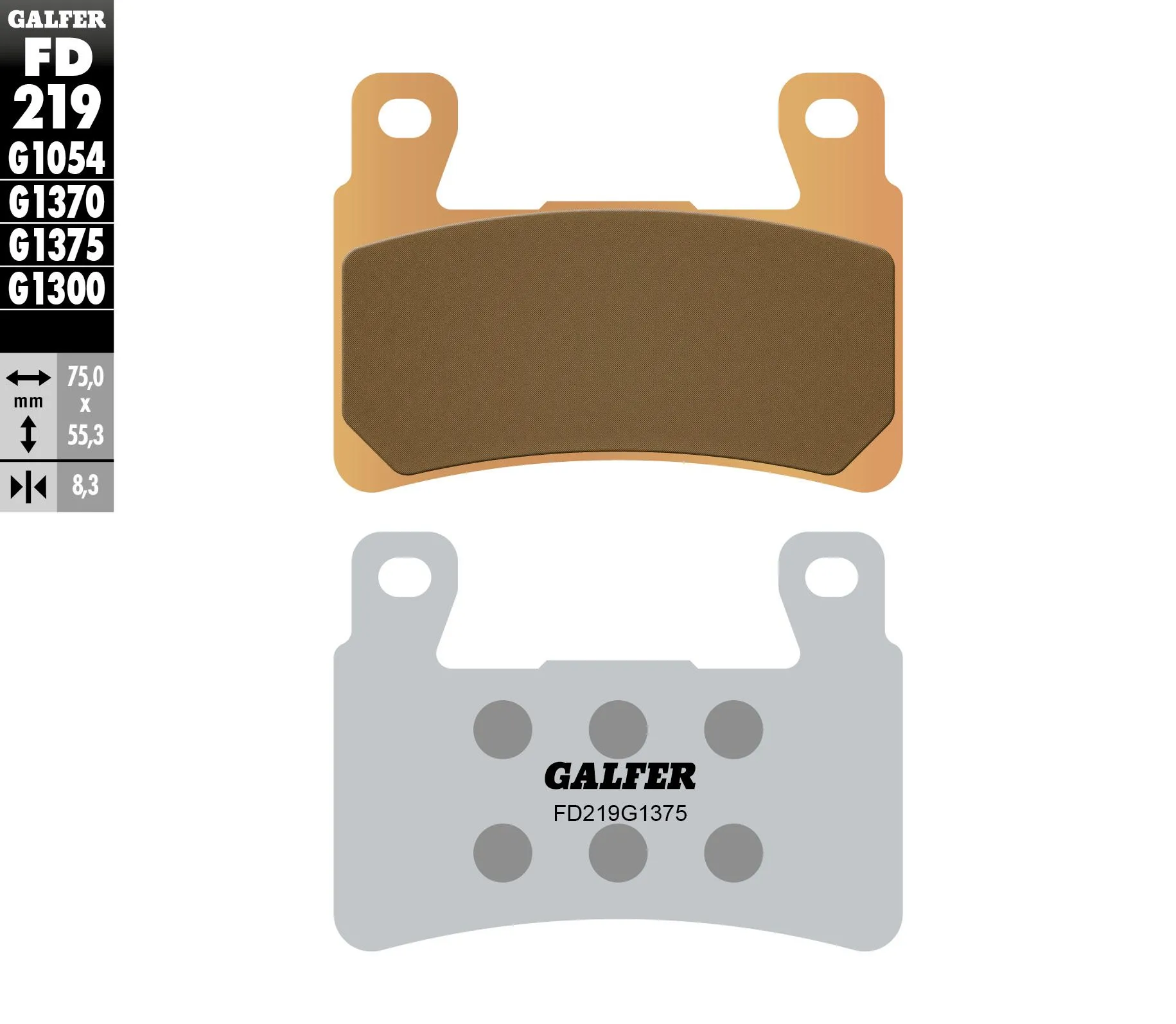 Galfer Pastiglie Freno Anteriore Harley Davidson Xr 1200 2008 > 2010 Fd219-FD219G1375-32944
