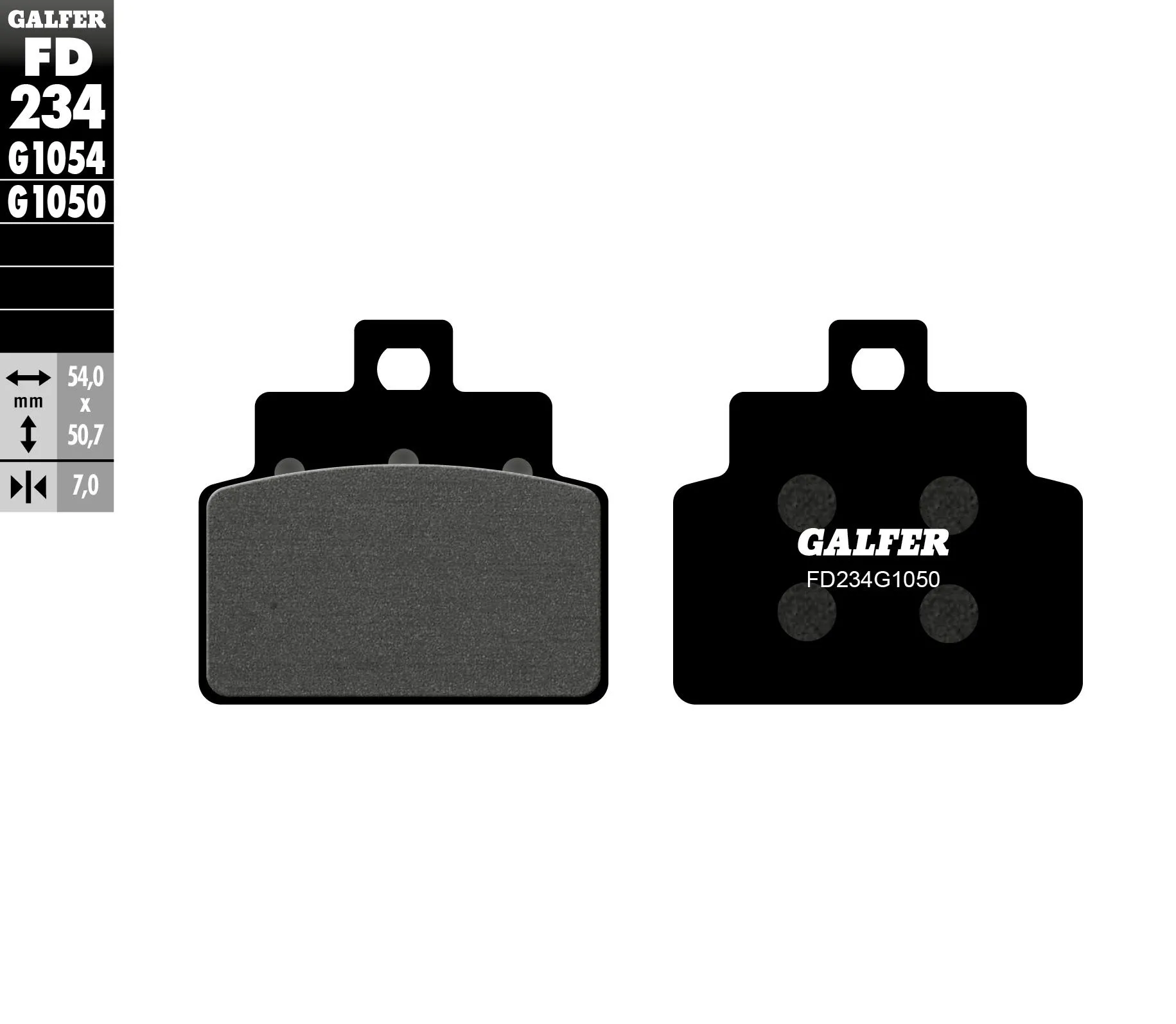 Galfer Pastiglie Freno Anteriore Aprilia Scarabeo 100 4t 2004 Fd234-FD234G1050-32664