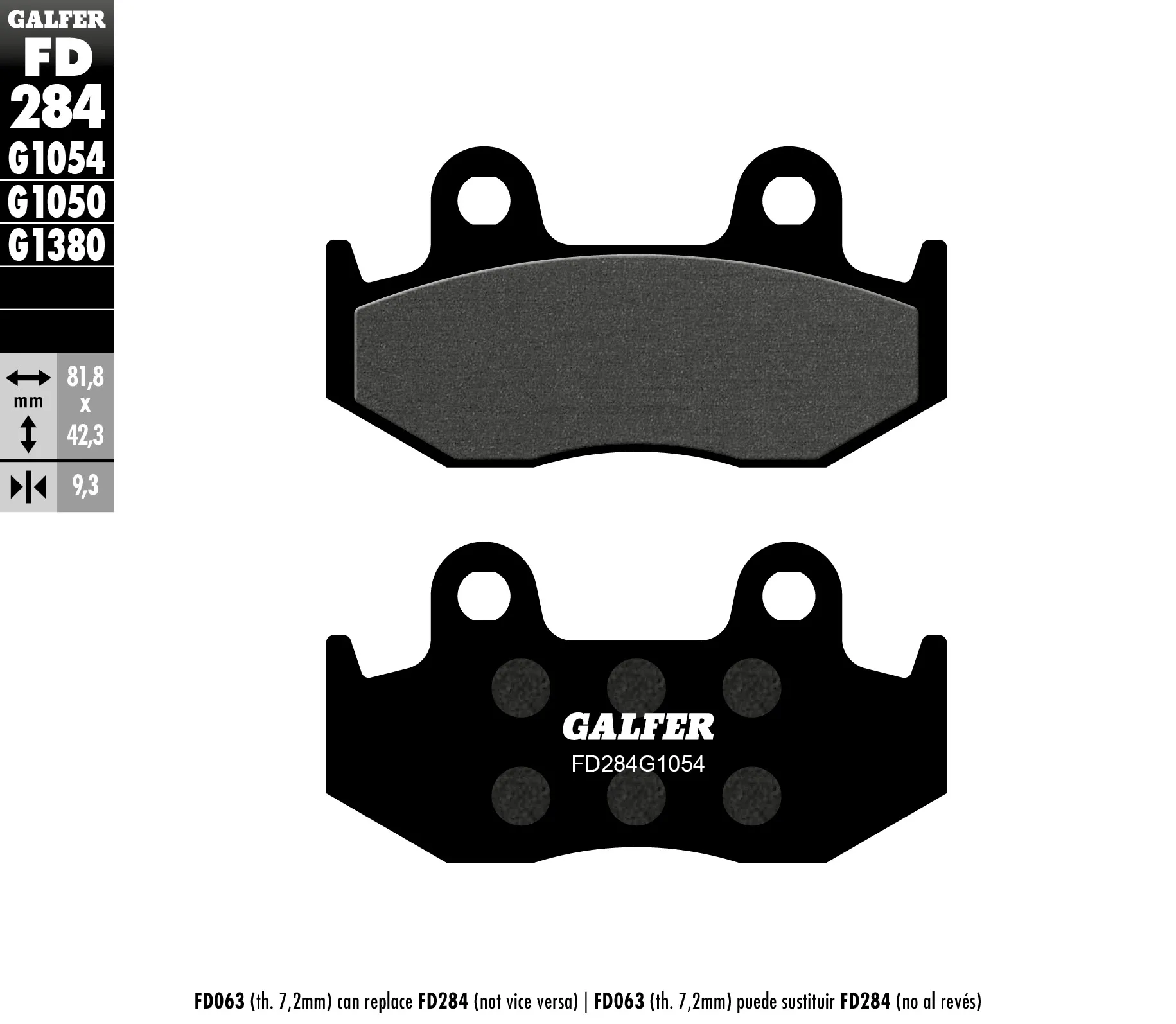 Galfer Pastiglie Freno Anteriore Italjet Jack 150 Fd284-FD284G1054-34577