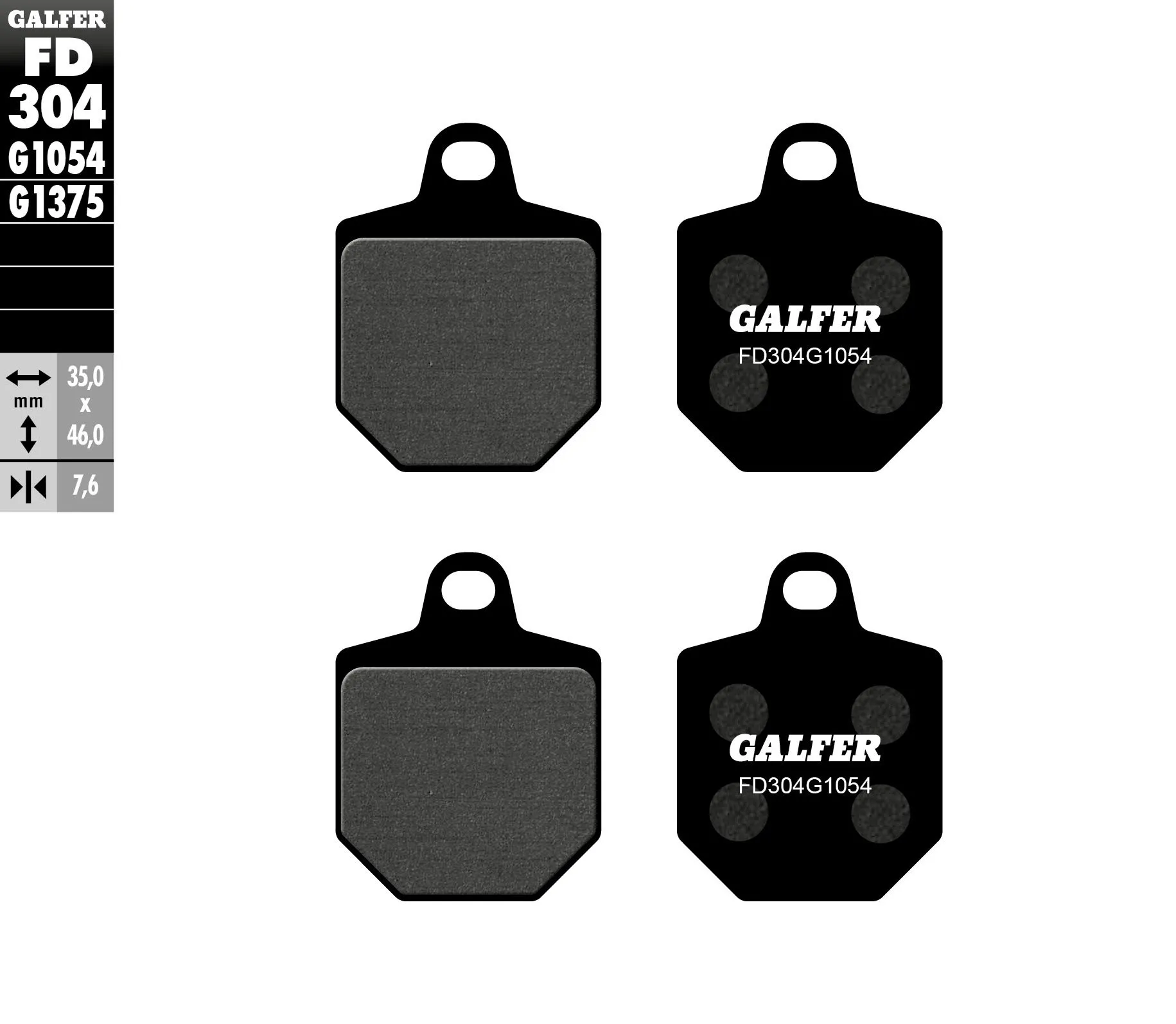 Galfer Pastiglie Freno Anteriore Hm Derapage Competicion Fd304-FD304G1054-34339