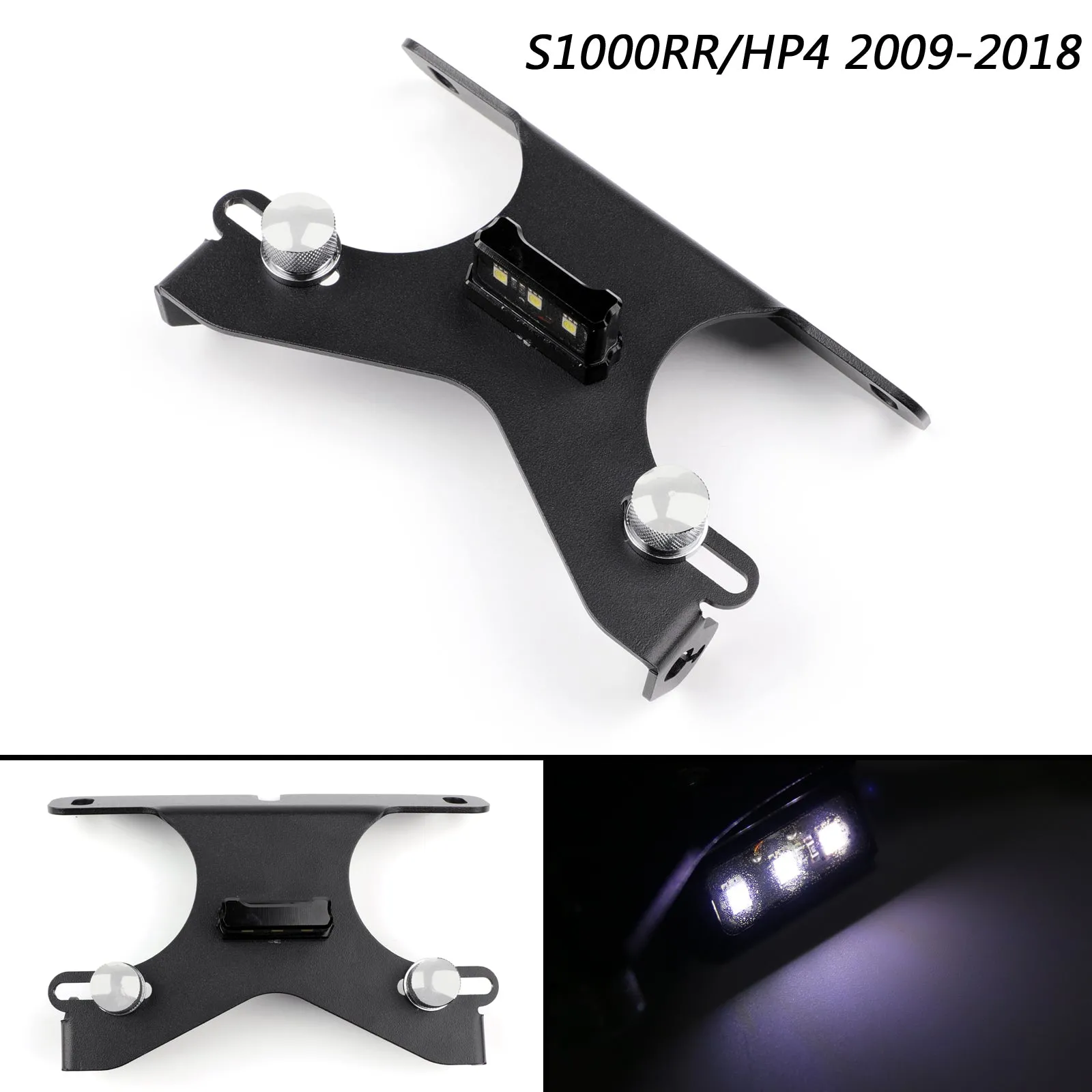 Support de plaque d'immatriculation CNC plaque de support de numéro LED pour BMW S1000RR HP4 2009-2018 générique