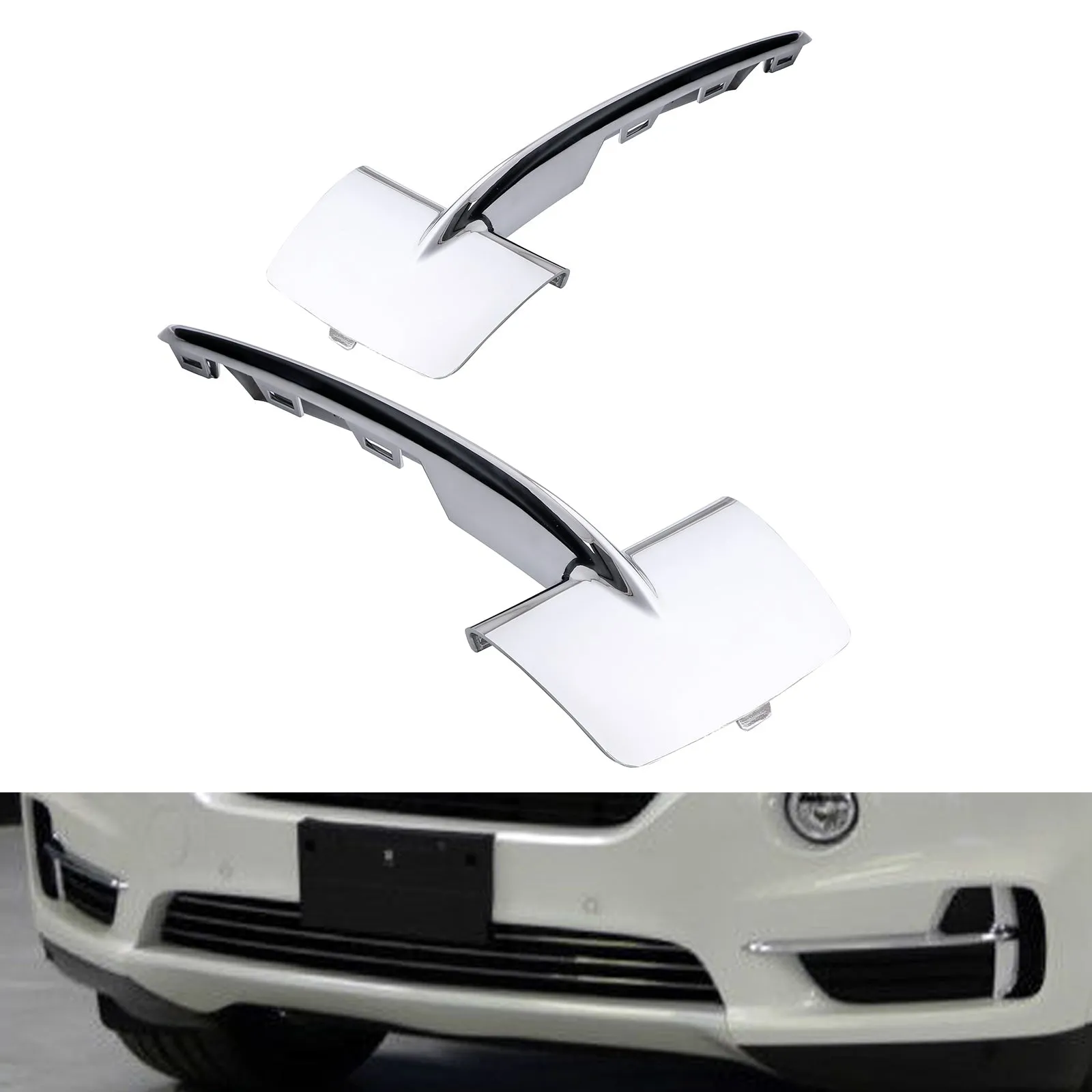 2014-2018 BMW F15 X5 51117325396 2X moulure de garniture de calandre inférieure de pare-chocs avant