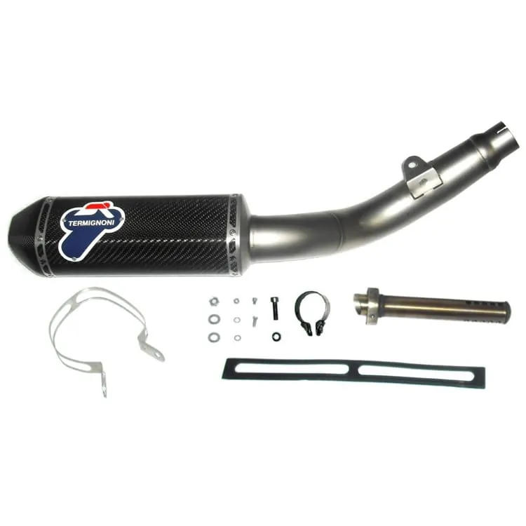 Kawasaki Z800 E 2013 > 2016 Scarico Termignoni Terminale Relevance Carbonio Acciaio-K077080CV-37619