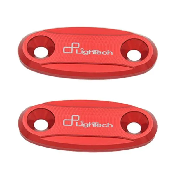 Coppia tappi specchio Lightech alluminio rosso Kawasaki ZX10R 2005-2007