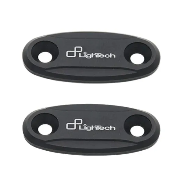 Coppia tappi specchietti retrovisori Lightech in ergal colore nero per Honda CBR600RR 2004>2016