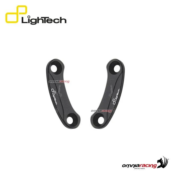 Coppia tappi specchietti retrovisori Lightech in ergal colore nero per Kawasaki ZX10R 2011>2015