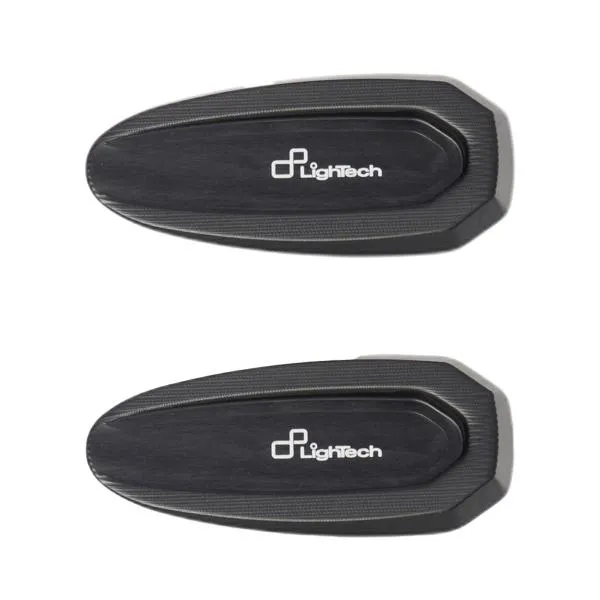 Coppia tappi specchietti retrovisori Lightech in ergal colore nero per BMW S1000RR 2019>