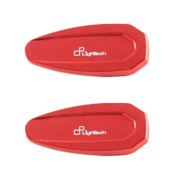 Coppia tappi specchietti retrovisori Lightech in ergal colore rosso per BMW S1000RR 2019>