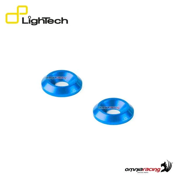 Lightech accessori portatarga kit viti e ghiere colorate 005M8x25 + RCM8 colore cobalto