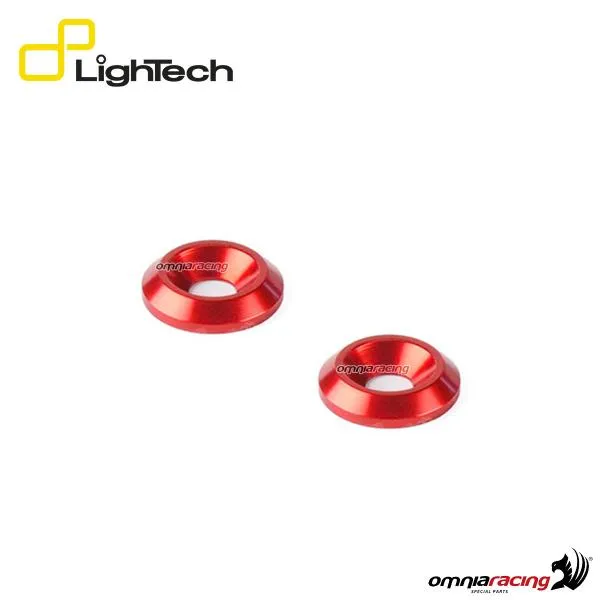 Lightech accessori portatarga kit viti e ghiere colorate 005M8x25 + RCM8 colore rosso