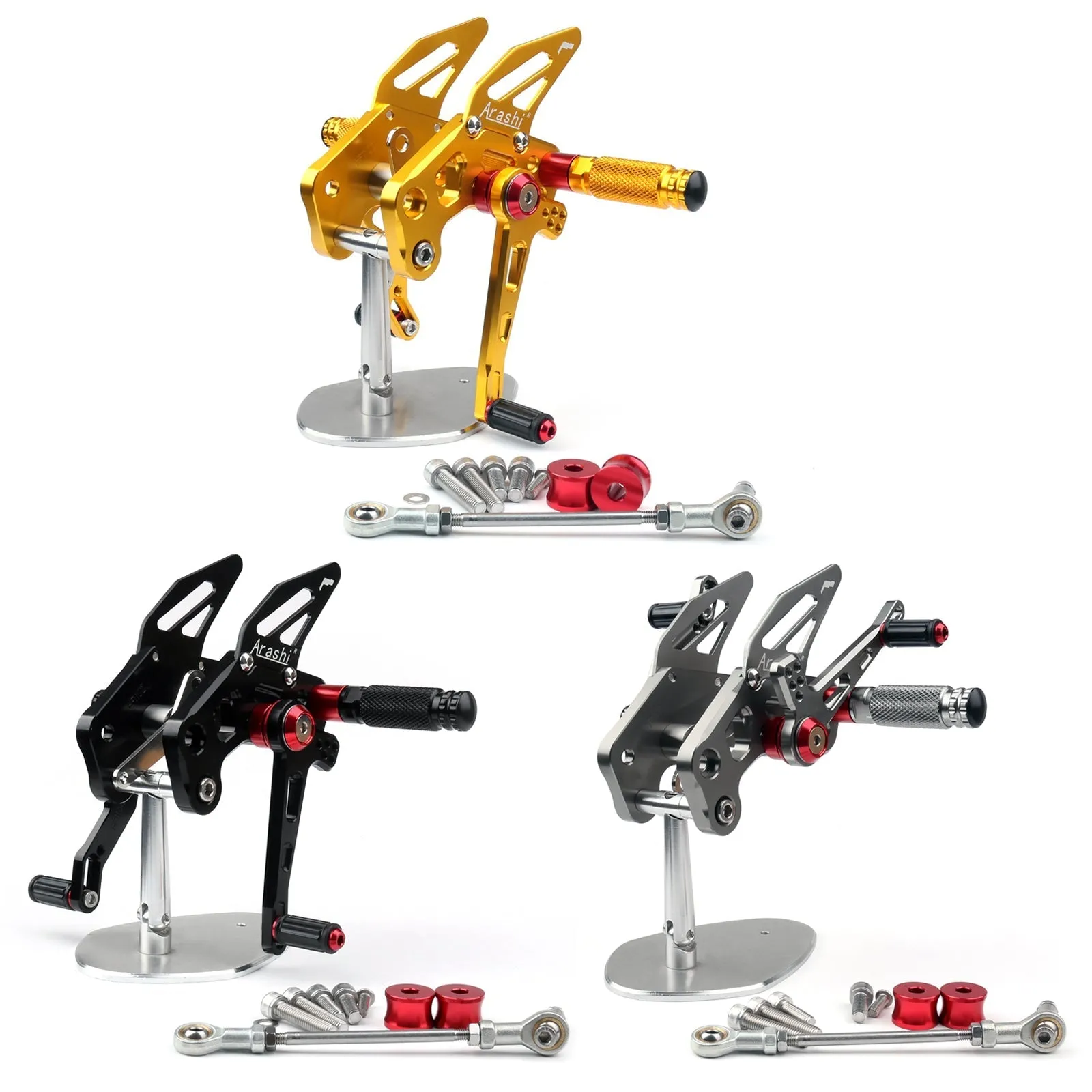 Commandes reculées réglables CNC repose-pieds repose-pieds adaptés pour 2016-2017 Kawasaki Z125 générique