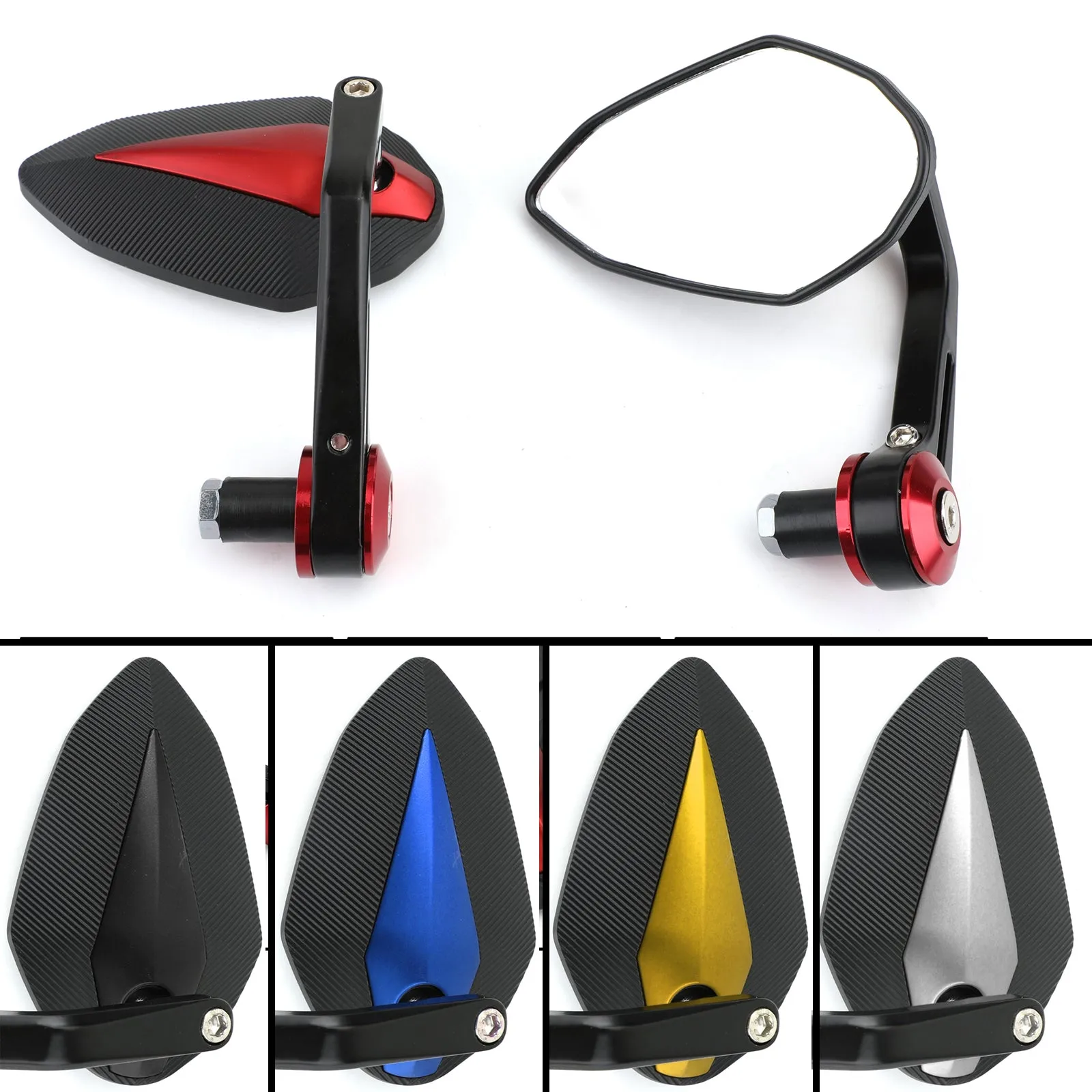 CNC moto 7/8 guidon fin rétroviseurs latéraux pour Bobber Cafe Racer générique