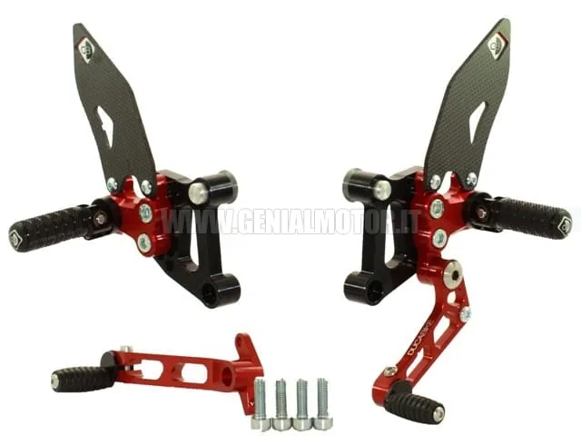Ducabike Dbk Prsp04da Pedane Regolabili Sp Nero - Rosso-PRSP04DA-24353