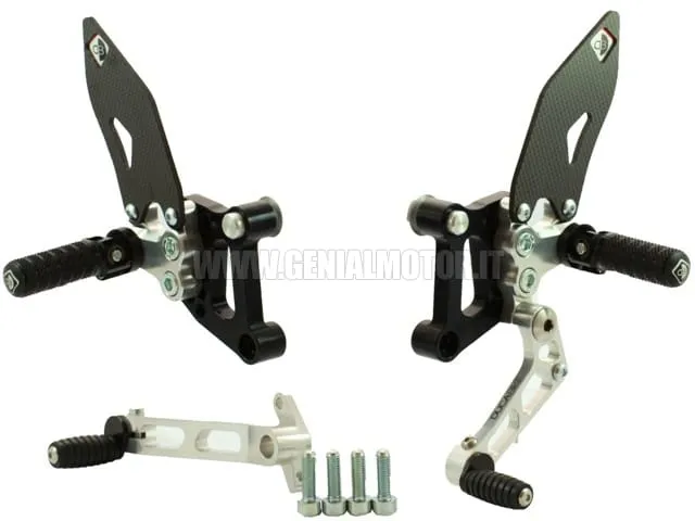 Ducabike Dbk Prsp04de Pedane Regolabili Sp Nero - Silver-PRSP04DE-24356