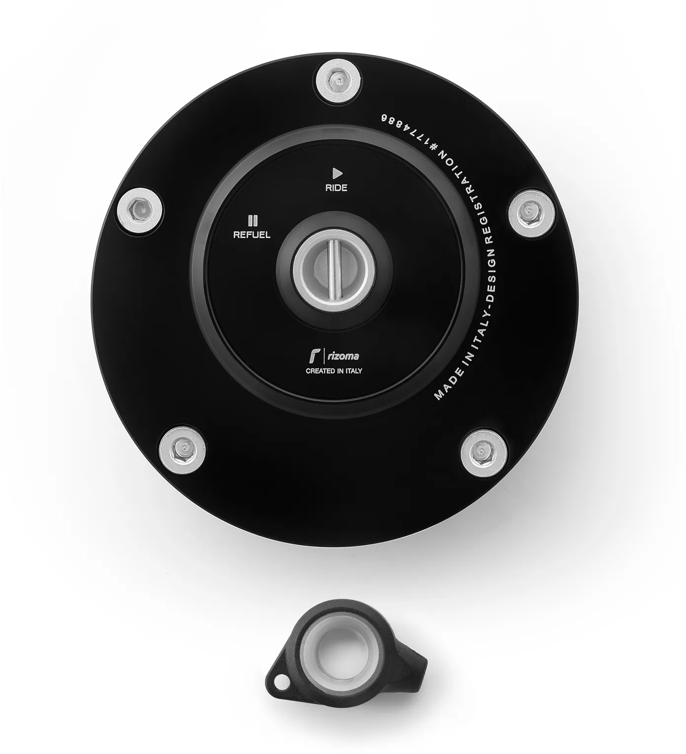 Tappo Serbatoio Benzina Rizoma per Honda CB1000R 18-, CB650R, CBR 1000RR-R, Hornet 750, Africa Twin, colore Nero