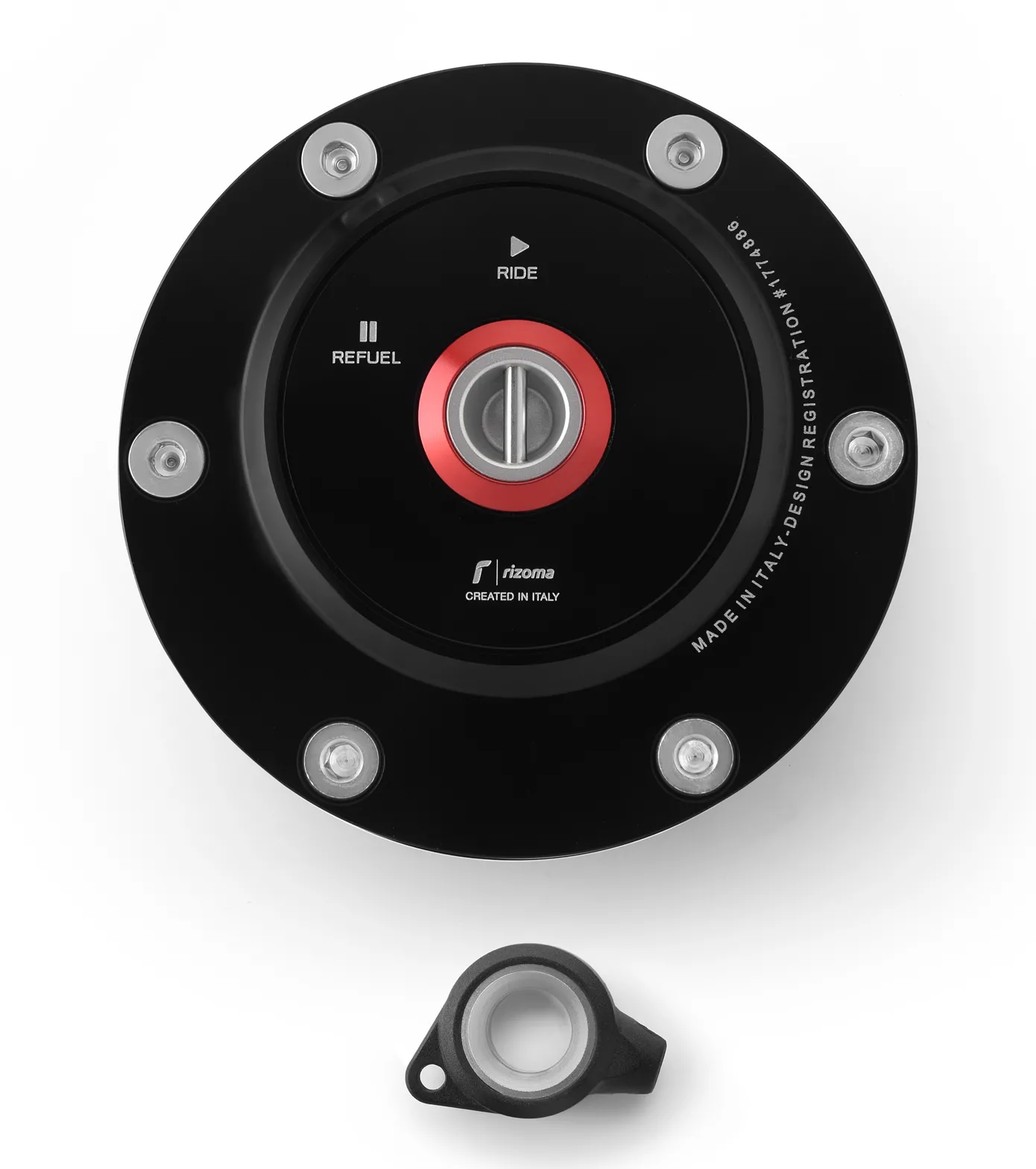 Tappo Serbatoio Benzina Rizoma per Triumph, colore Nero