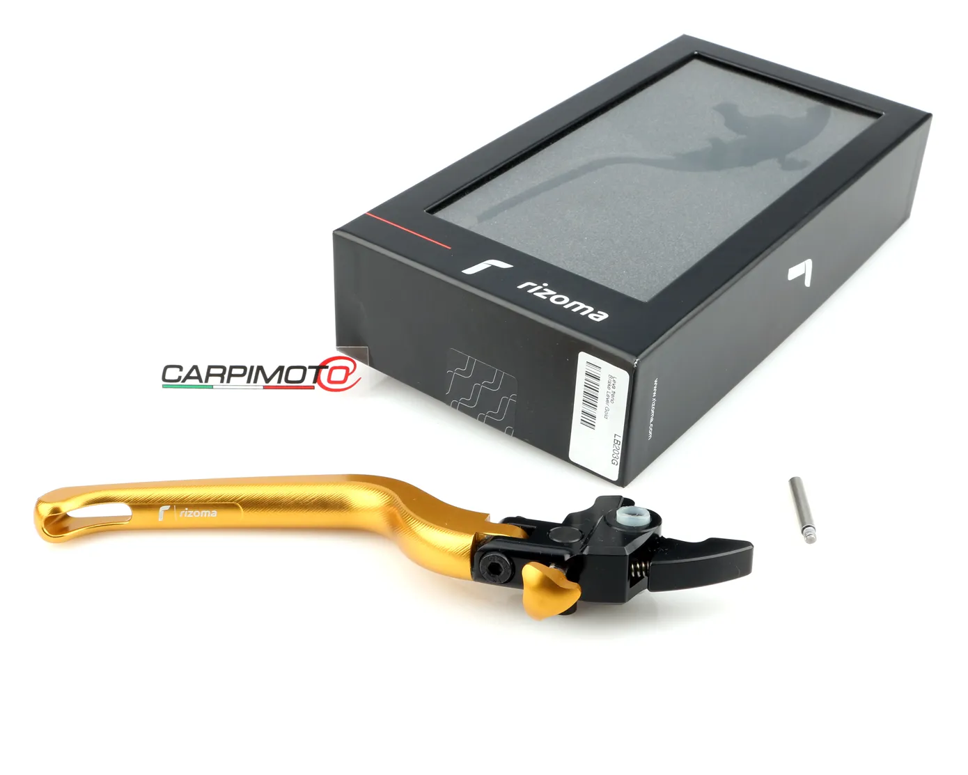 Leva Freno Rizoma Feel LB203 con regolazione, anteriore destra Yamaha TMAX 04-07, colore Oro