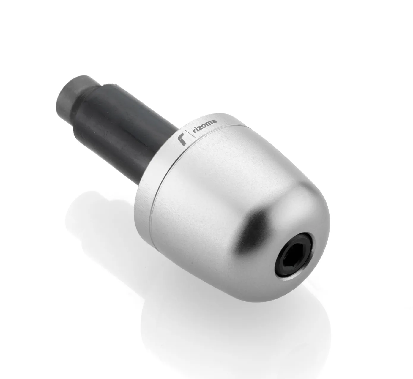 Terminale Manubrio Conico universale Rizoma MA303, per manubri da 22mm (esterno), 1 SOLO TERMINALE colore Silver
