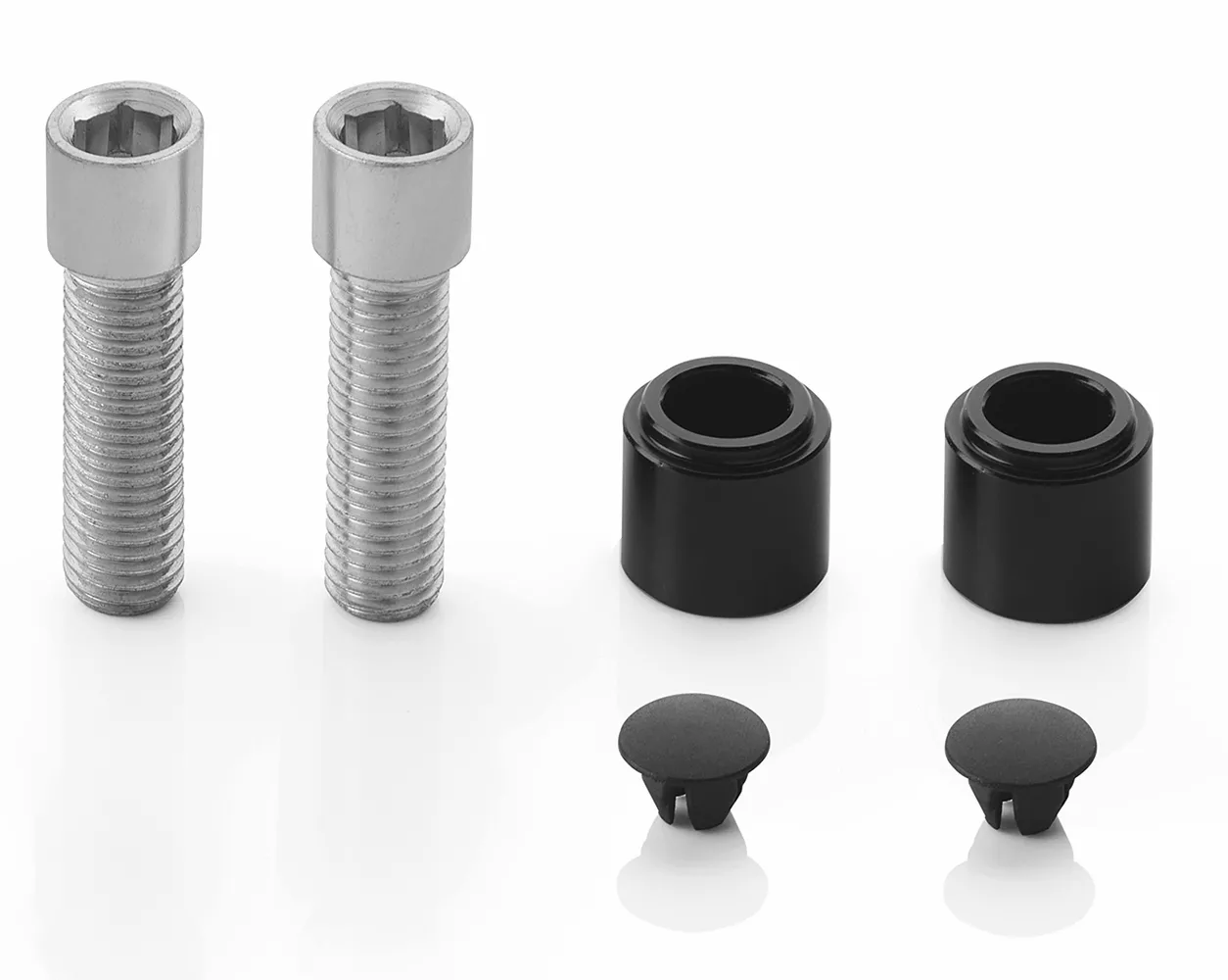 Adattatore per installare Specchio Rizoma Stealth Naked, codice BSN907B, colore Nero, 1 paio (set per 2 specchi)