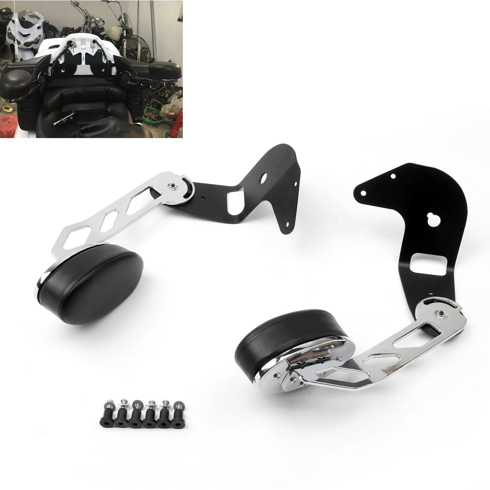 1 paire 'accoudoirs passager réglables pour Honda GL1800 Goldwing 2001-2017 générique