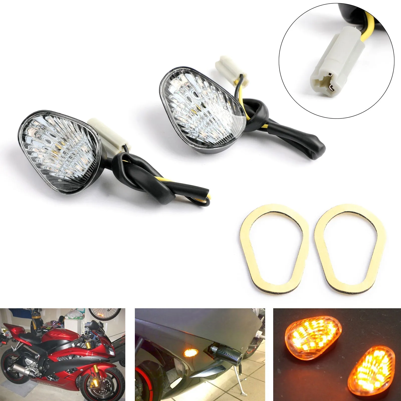 2006 2007 2008 Yamaha YZF R6 Flush Mount LED Euro Clignotants