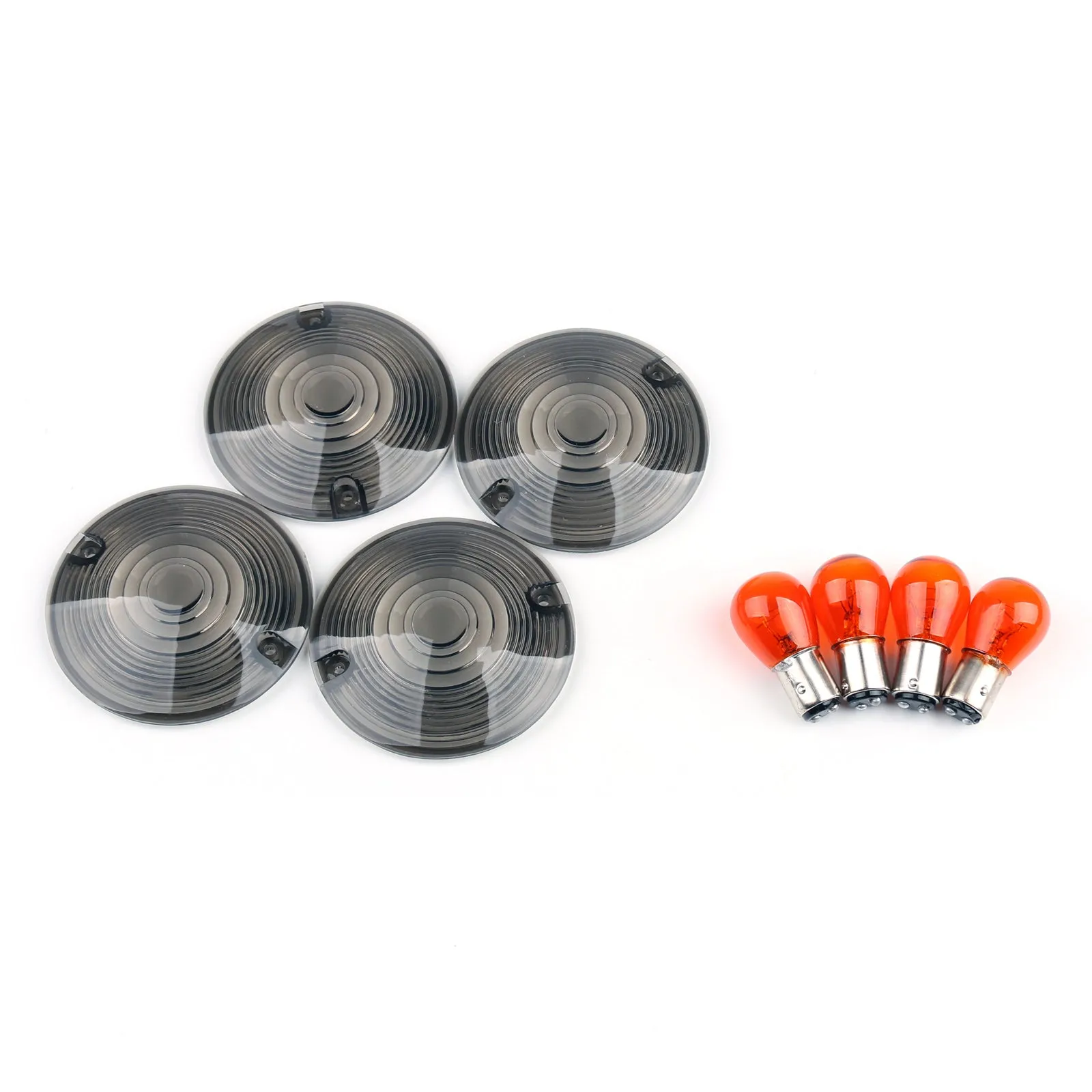 4x ampoules de lentille de clignotant transparentes pour Harley Road King Touring Glide (86-2007) générique