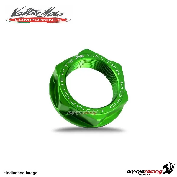 Dado Valtermoto per cannotto di sterzo ergal verde per Kawasaki ZX10R ABS 2011>2018