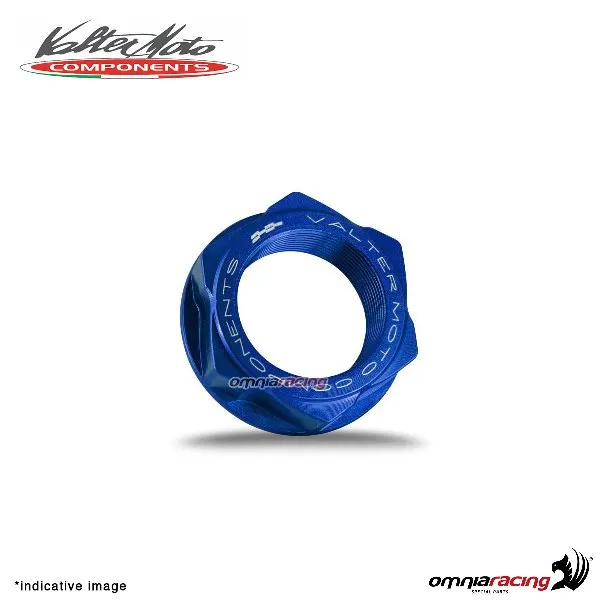 Dado Valtermoto per cannotto di sterzo ergal blu per Suzuki SV650 2016>2018