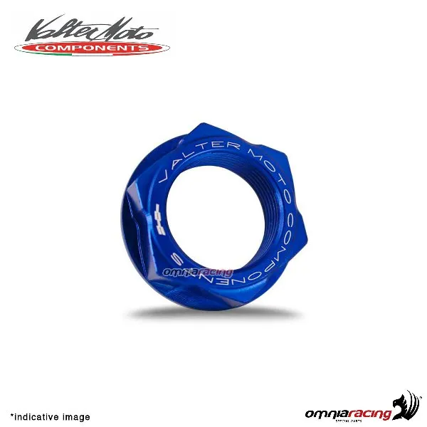 Dado Valtermoto per cannotto di sterzo ergal blu per Suzuki GSXR1300 Hayabusa 2008>2017