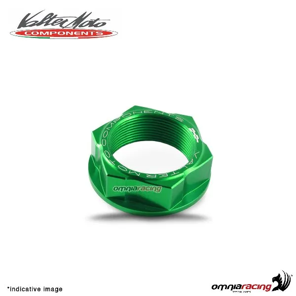 Dado Valtermoto per cannotto di sterzo ergal verde per Kawasaki ZX6R 2003>2004