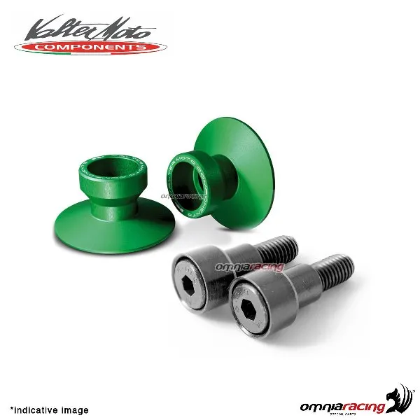 Supporti cavalletto Valtermoto SPECIAL in alluminio verde per Kawasaki Ninja 300 2012>2017