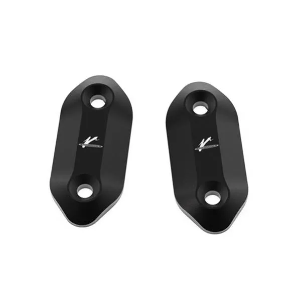 Tappi fori specchi Valtermoto in alluminio nero per Kawasaki ZX10R 2008-2010
