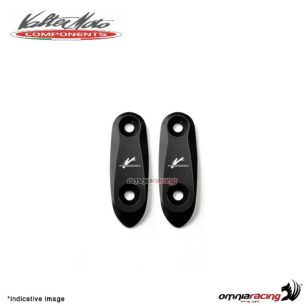 Tappi fori specchi Valtermoto in alluminio nero per Suzuki GSXR600 2006>2016