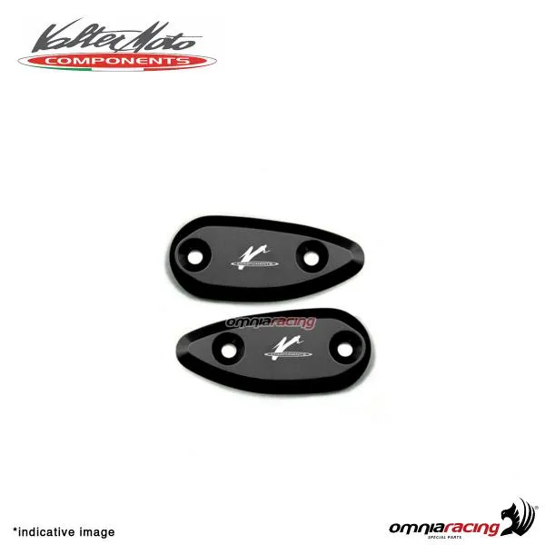 Tappi fori specchi Valtermoto in alluminio nero per Honda CBR1000RR ABS 2017