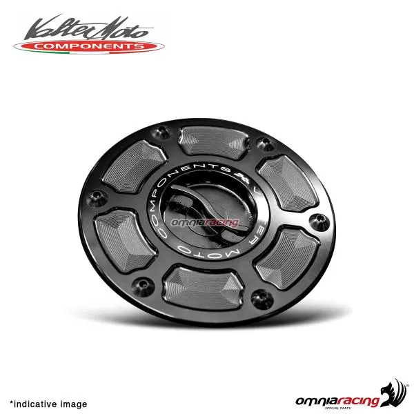 Tappo serbatoio Valtermoto in alluminio nero per MV Agusta F3 2011>2017