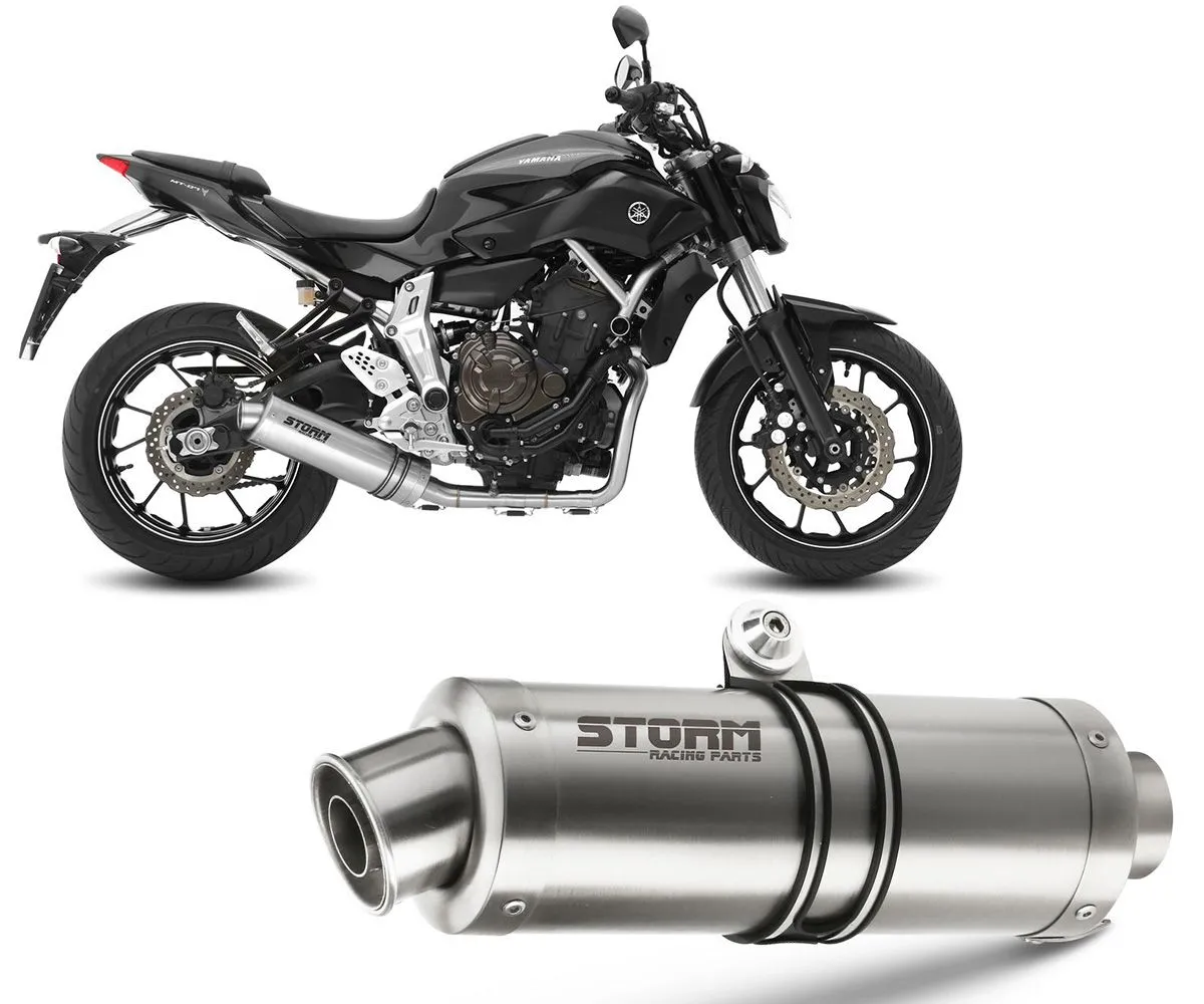 Scarico Completo Storm By Mivv Oval Acciaio Inox Per Yamaha Mt-07 2014 > 2020-74.Y.044.LX1-72608