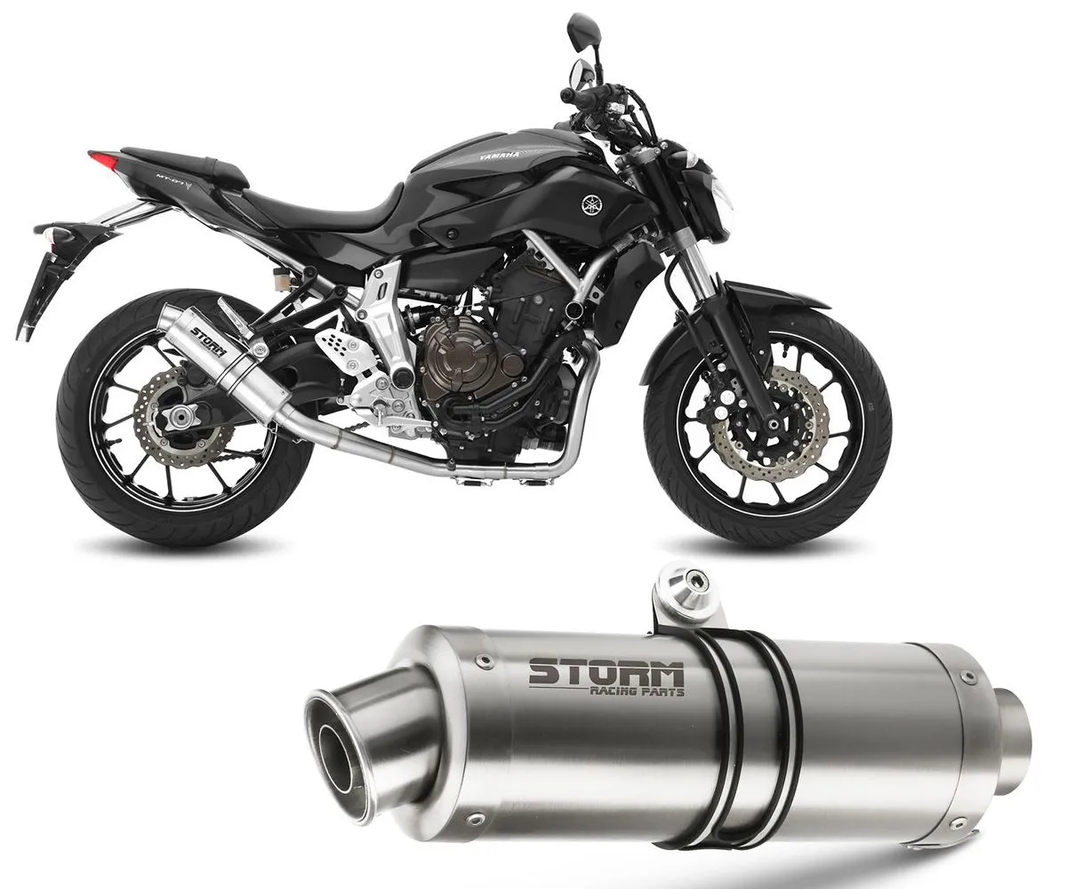 Scarico Completo Storm By Mivv Gp Acciaio Inox Per Yamaha Mt-07 2014 > 2024-74.Y.045.LXS-72607