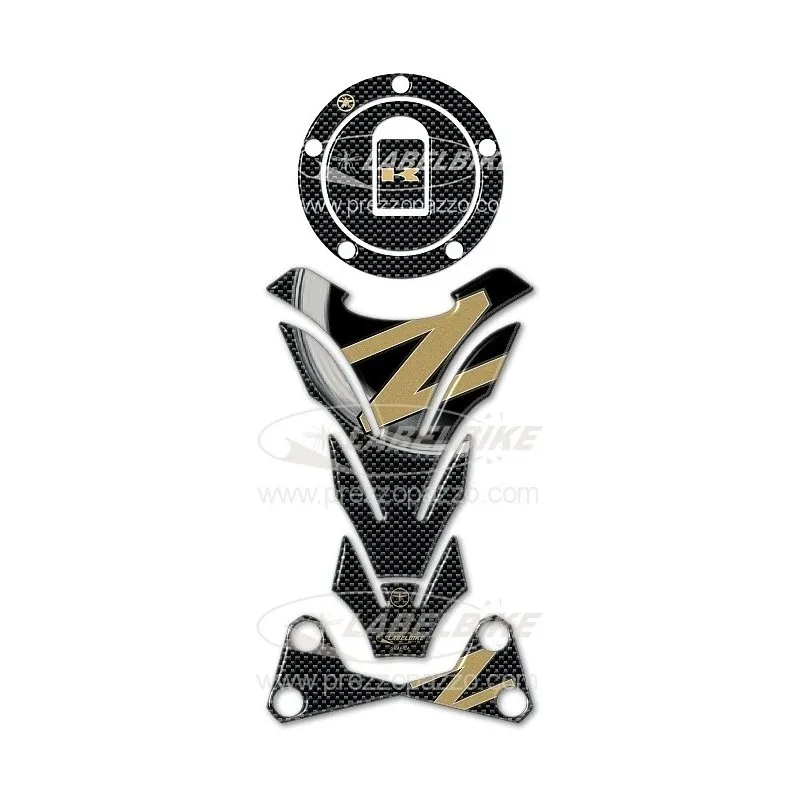 ADESIVI 3D PROTEZIONI SERBATOIO, TAPPO, RISER MANUBRIO KAWASAKI Z 750 Z 1000 FINO AL 2006
