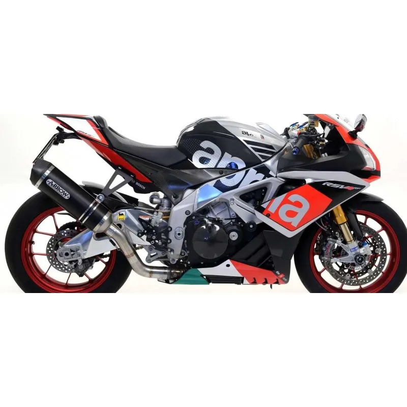 ARROW RACE-TECH EXHAUST APRILIA RSV4 RR 2015-2016, DARK ALUMINUM/CARBON, CATALYTIC